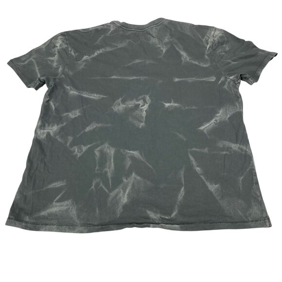 Allsaints Shirt Mens Medium Relaxed Fit Dark Gray Acid Wash Short Sleeve Casual - Picture 6 of 13